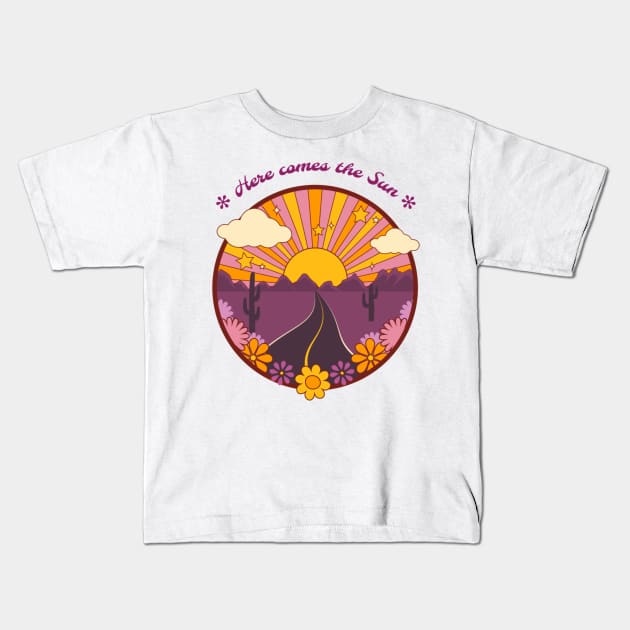 Here Comes The Sun Kids T-Shirt by KendalynBirdsong